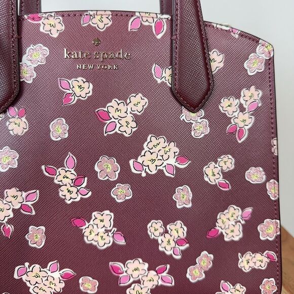 Kate Spade Tinsel Satchel Bag with floral print - Picture 3 of 8
